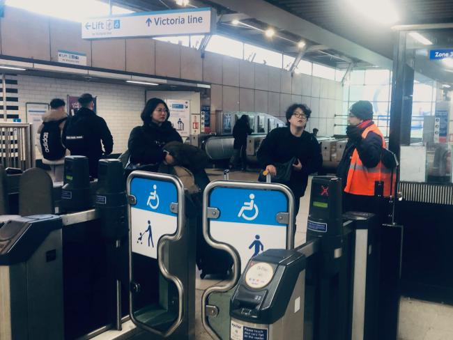 Helping travellers at Tottenham Hale Station Workers_VB crop