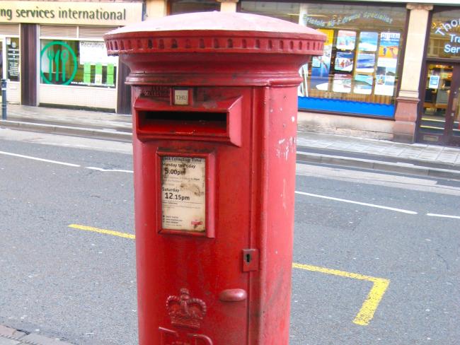 POST OFFICE PILLAR BOX cop